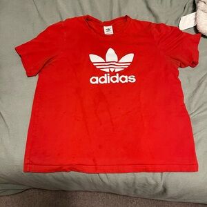 Adidas Red T-Shirt with Logo